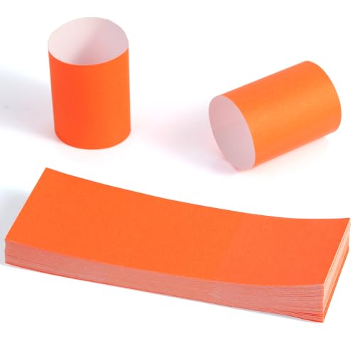 XINGYUNDEL Lot de 200 ronds de serviette en papier auto-adhésifs Orange