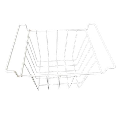 ラジョキング LAJOKING 冷凍庫用ハンギングバスケット 食品保存バスケット 金属製 仕切り付きメッシュ ハンドル付き 高い耐荷重 冷凍庫や冷蔵庫で便利に使える (35cm)