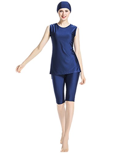 KXCFCYS Las Mujeres de Las Mujeres Modestos Trajes de baño Traje de baño musulmán hindúes judíos Cortos Traje de baño (No-1, XXX-Large)