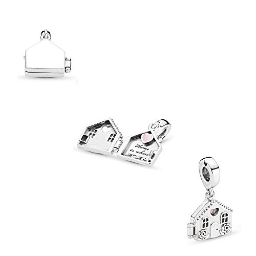 Moms House Charm fits Pandora Charms Bracelets Necklaces Pendants Women Daughter Mother's Day Birthday Christmas Sterling Silver Bead3