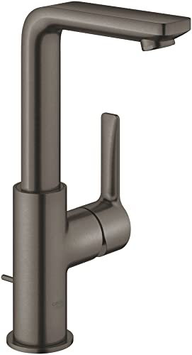 Grohe Waschtisch-Einhebelmischer Lineare 1/2, L, Abl.garn, hd graphite gebürstet