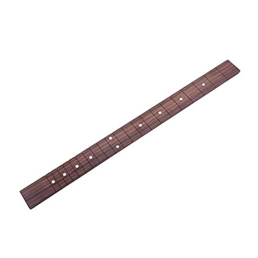 Alnicov Diapasón de madera de palisandro con ranura para 21 trastes para caja de cigarros de 3 cuerdas, accesorios de bricolaje