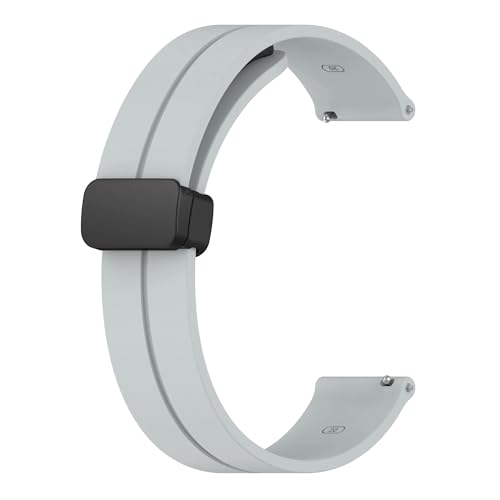 [-ł] 20mm 22mm VRXgbvAIK [XEHb`ΉANCbN[X }OlbgobN uXbgATX MNV[ t@[EFC X}[gEHb`ohΉ(Light Grey,22mm)