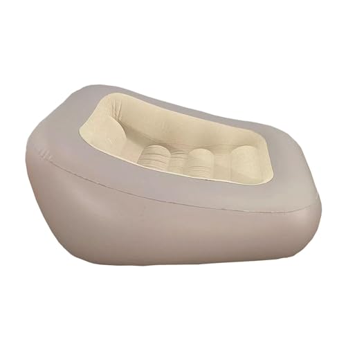 RMWHGDUL Tumbona Inflable para Camping, Cama, Sofá de Playa, Sofá Inflable Plegable, Silla de Jardín, para Interiores, Patio Trasero, Exteriores, Vacaciones, Gris
