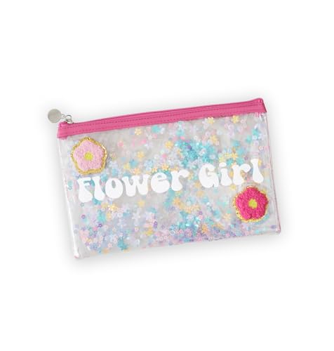 Pop Fizz Designs Flower Girl Cosmetic Bag Gift – 1 Pack | Proposal or Thank You Gift from Bride | Flower Girl Wedding Accessory