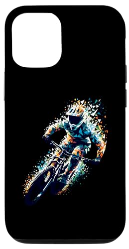 iPhone 12/12 Pro Polygon Art Mountain Biking MTB Bike Cycling Cyclist Case