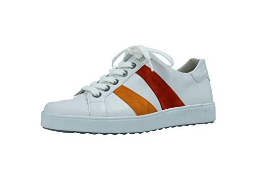 Semler Femme Rebecca-H Basket, Blanc, Orange, Mandarine, 37.5 EU