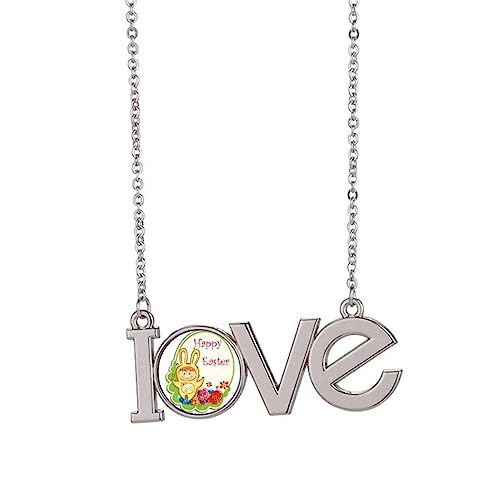 Collar con colgante de conejo para la búsqueda de huevos de Pascua infantil