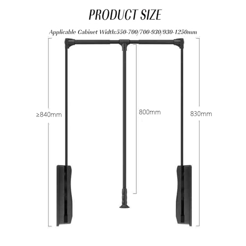Barres de suspension pour placard en finition marron premium réglable