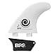 BPS Fiberglass Reinforced Surfboard Fins (3) + FCS Screw Hardware and Wax Comb! Glass Flex Thruster Surf Fin Set (FCS G5 M5 Style) Black - Tri Fin Thruster Set Surfboard fins (Koru White)