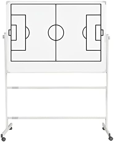 Professional Double-Sided Soccer Tactics Board - Large Wheeled Whiteboard for Coaches with Bracket - Ideal for Football Training (3 Sports Options)
