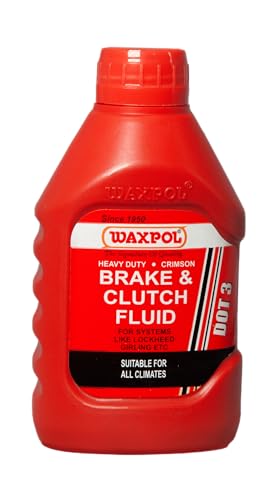 Waxpol DOT 3 Brake & Clutch Fluid 250ML (For Disc & Drum Brake including ABS System,Hydraulic Clutch System)