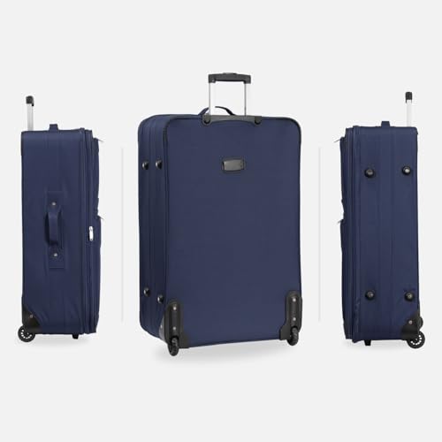 ARIANA Suitcase Medium Lightweight Luggage Trolley Expandable Suitcase 2 Wheel Travel Bag - 70x46x26cm (Navy-Blue, 26" Medium) - Image 3