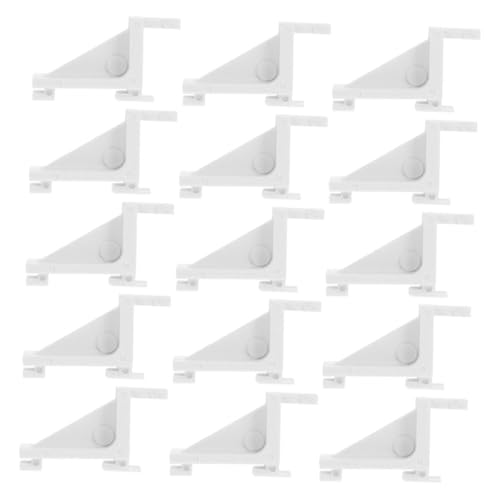 POPETPOP 15 piezas Soporte de Estante de Refrigerador de Plástico Clips para Congelador Fáciles de Resistentes y Reutilizables Compatibles Mayoría de Refrigeradores y Congeladores