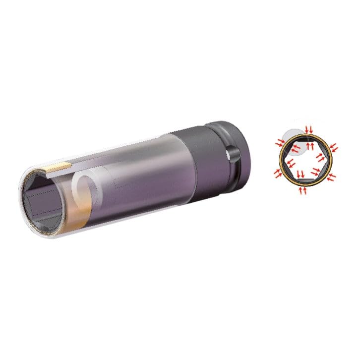 KS TOOLS 515.0617 Douille à Chocs Extra-Longue 17mm SlimPOWER Pour Jantes Aluminium - Chrome-Molybdène