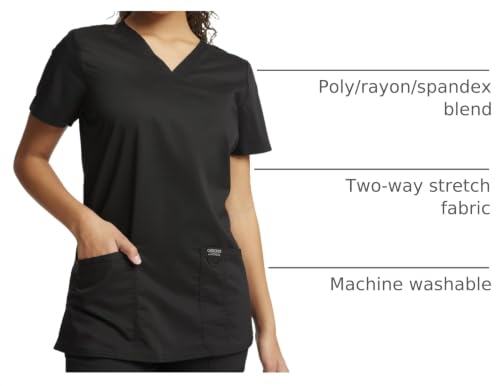 Image of Cherokee Medical Women's Scrub Top V-Neck Modern Classic Fit with 3 Pockets, Ultra Soft and 2-Way Stretch Fabric - WW620