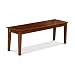 East West Furniture CAB-MAH-W Bench with Wood Seat, Mahogany Finish