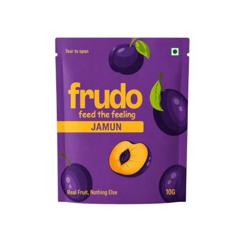 FRUDO Freeze Dried Jamun Bites, Real Fruit Snack, No Added Sugar,...