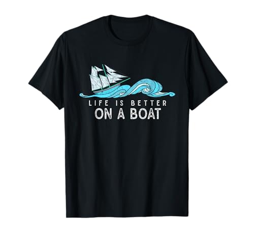 Capitaine Vague Navire Voilier Nautique Bateau À Voile T-Shirt