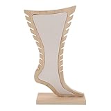 BESTOMZ Soporte para Tobilleras de Madera Beige Forma de Pie, Organizador Portátil y Versátil para Exhibición en Boutiques y Ferias de Artesanía