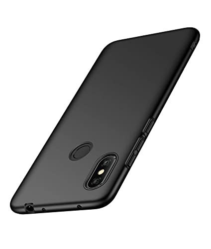 Image of Mobile Back Cover Case for Xiaomi Redmi Note 6 Pro (Silicone Case|CameraProtection|Black SC1510)