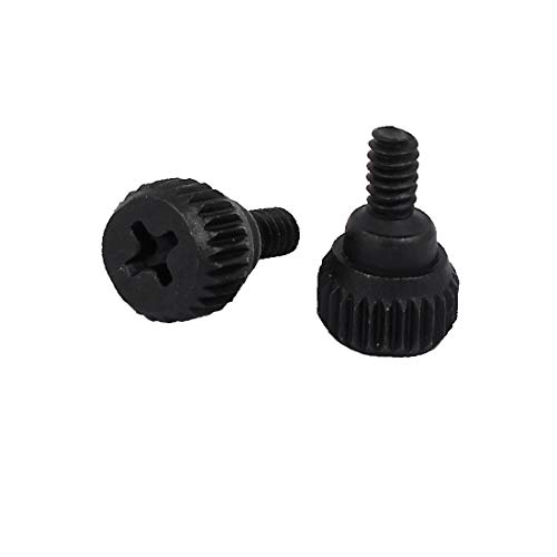 X-DREE Computer PC Behuizing Metaal Platte Kop Gekartelde Duimschroef M3.5x5mm Zwart 40st(Caja de la PC de la… - Image 3