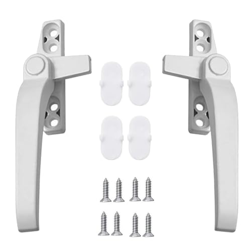 Jatipy 2-Pack Lockable Window Handles for Windows – Double Glazing Crank Handles, Secure & Easy Installation