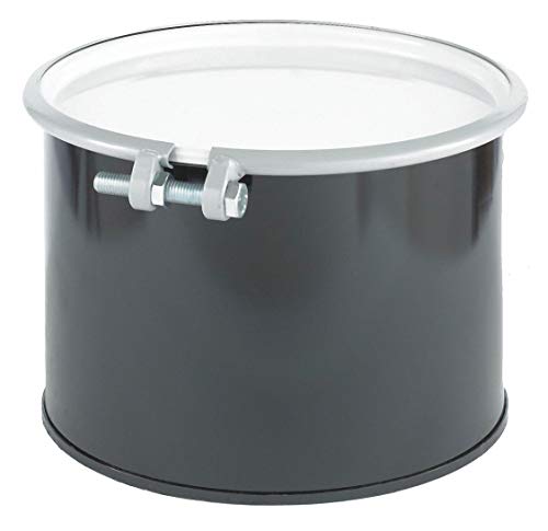 ,5 Gal Black Steel Open Head Transport Drum,-2040010832