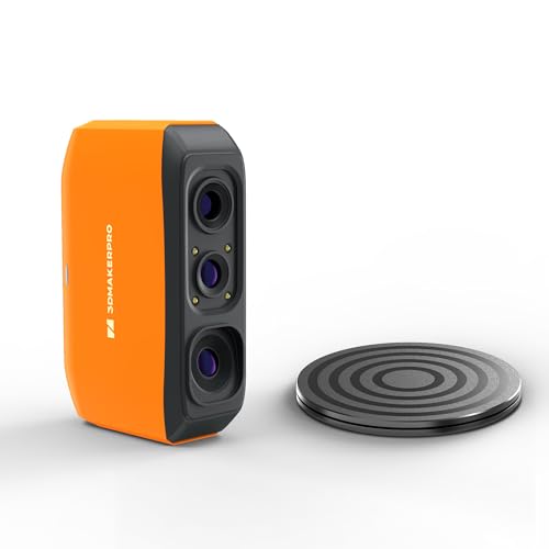 3DMakerpro Fox Entry-Level Medium-Format 3D Scanners for 3D Printing Handheld 3D Scanner with Markerless AI Visual Tracking 10FPS Fast Scan 0.07mm Accuracy for 3D Printer