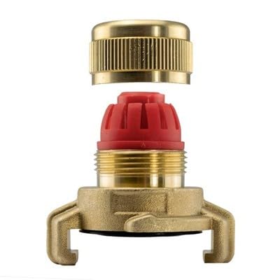 Brass Geka Type Claw Coupling 3/4 Inch Hose Tail - Universal Symmetrical Twist Lock Connection - Rubber Washer Seal - Heavy Duty Quick Connect for Irrigation Agriculture Industrial Water Transfer