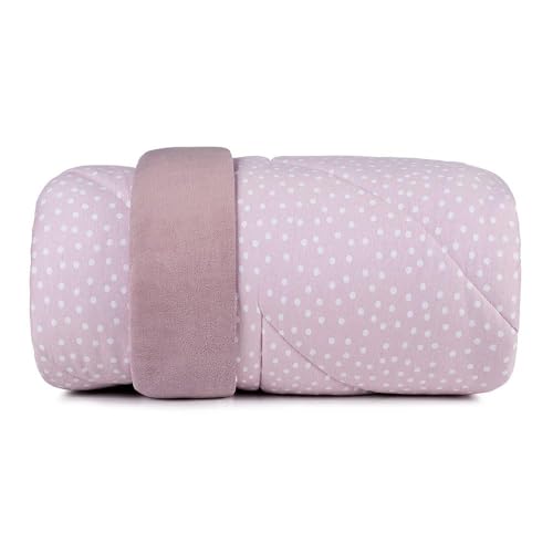 Edredom Blend Malha - Bits Rosa - Solteiro
