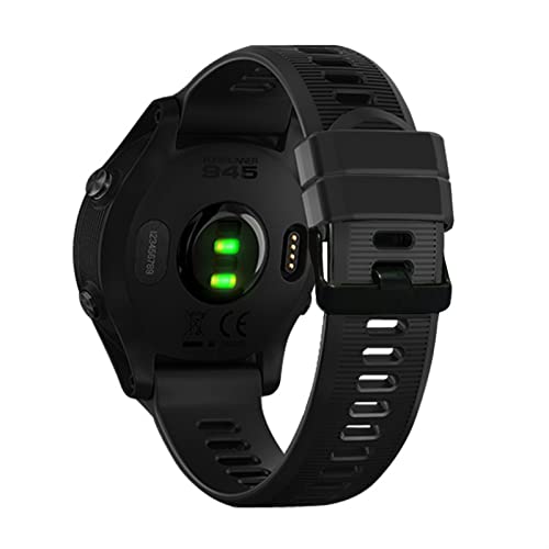 Bracelet silicone 22mm Garmin Forerunner 935 noir résistant pour remplacer l'usure