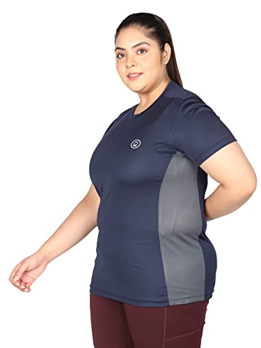 Image of CHKOKKO Women's Polyester Round Neck Regular Fit Gym Sports T-Shirt