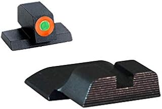 AmeriGlo Hackathon Sight Set for Serrated Smith and Wesson/M and P (Not Pro, Not 22), Green/Orange