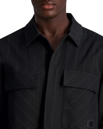 KARL LAGERFELD mens Long Sleeve Twill Check Jacket4