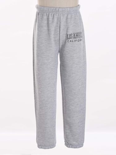 Unisex Boys Girls Athletic Sweatpants Waistband Jogger Pants Fleece-Warm Winter Pants for Jogging Sports3