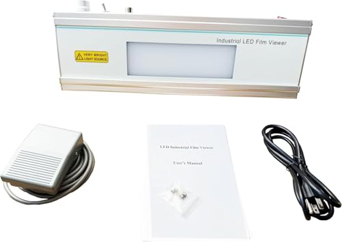 YFYIQI Digital Industrial X-Ray Film Viewers NDT X Ray Film Viewer with Size of Viewing Area 220 * 60MM Observation Blackness <4.0D Light Intensity 300,000LUX(100,000cd/m²) Wired Foot Switch