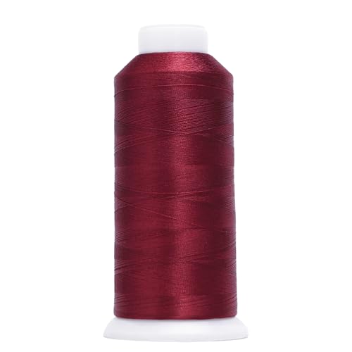 Image of High Tenacity Polyester Embroidery Machine Thread 40WT(120D /2) 4000M Per Spool for Commercial and Domestic Embroidery Machine (Merlot-1784)