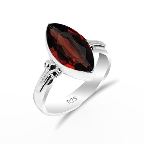 Bague en pierre naturelle améthyste violette, le cadeau vintage idéal en argent pour couple