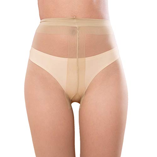 Image of Women's Sexy Shiny Sheer Control Top Tights Silk Stockings Ultra Shimmery High Waist Pantyhose
