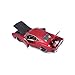 1969 Dodge Charger R/T Red Metallic with Black Hood and Black Stripes Classic Muscle 1/25 Diecast Model Car by Maisto