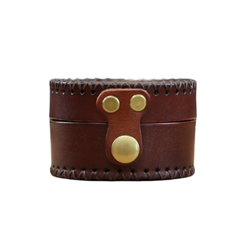 Keychain Pouch Clutch Bag Earphone Package Data Cable Bags Ring And Earring Pouches Suitable Small Handbag(Dark brown)