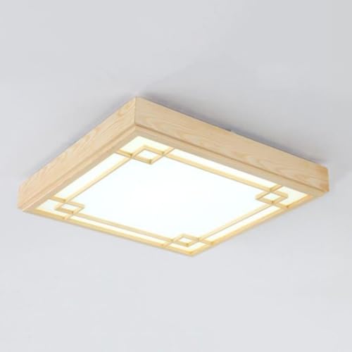 Luminaire encastré à intensité variable trois couleurs bois carré