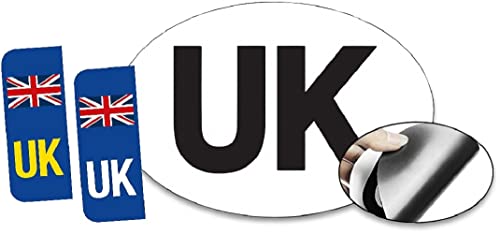 3PK UK Magnetic Car Sticker and UK Number Plate Car Stickers GB car stickers for Europe UK car sticker UK Stickers For Car Magnetic UK Car Sticker LEGAL SIZE Magnet, Vinyl Self-adhesive, Weatherproof