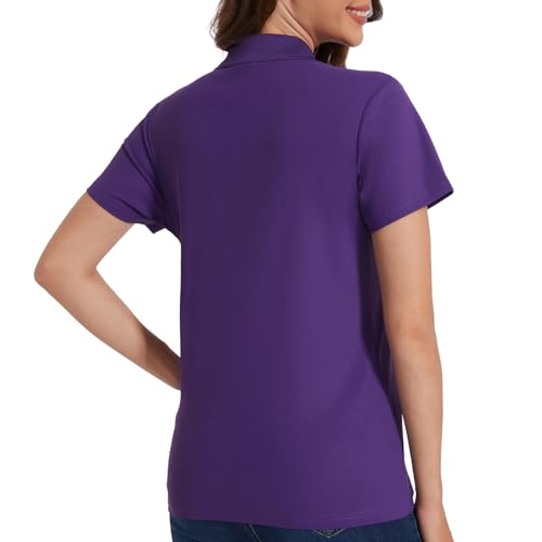 Image of Casei Womens Shorts Sleeve Polo Golf Shirts Quick Dry UPF 50+ Tennis Pickleball Top Collared Casual Work Athletic Shirts