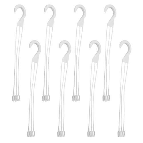 SUPVOX �v���X�`�b�N���݂艺���A�ؔ��`�F�[�� 10�Z�b�g ���F�Ǌ|���v�����^�[�t�b�N 25cm �K�[�f���p���A���n���K�[�t�b�N �����O�Ή��A