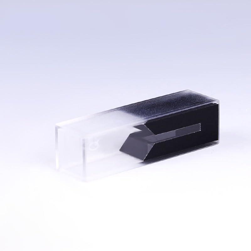 Boîte colorimétrique cellule de quartz submicro à couvercle noir de laboratoire - 4