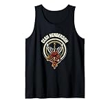Clan Henderson Sword Heart Tattoo Style Design Tank Top