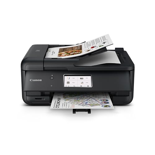 Canon PIXMA TR8620a – All-in-One Printer Home Office|Copier|Scanner|Fax|Auto Document Feeder | Photo, Document | Airprint (R), Android, Black, Works with Alexa