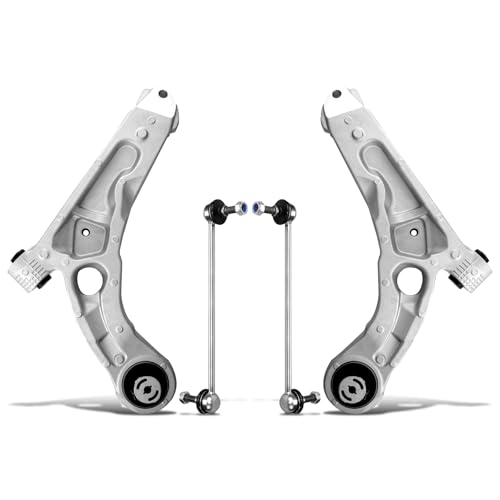 POWERGEAR Control Arms, 4Pcs Suspension Steering Kit Front Lower Control Arm With Ball Joint Sway Bar Links Compatible With 2014-2018 Jeep Cherokee